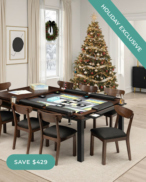 4x6 Dark Walnut Pangea Table Bundle (8 Players)